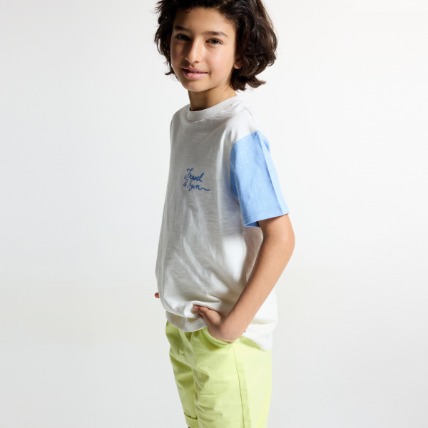 شورت سادة من القماش للأولاد